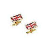 High Quality Uk Cufflink, Copper Enamel Cufflinks By Brass Stamped, Gold Plating thumbnail-1