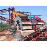 Dry sand directly from wet processing, small capacity 15tph line with sand washer, feeder, recycling machine and dewatering