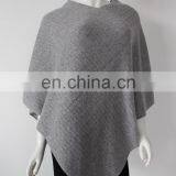 Wholesale Price Luxurious Cashmere Cable v Neck Ponchos for Women thumbnail-1