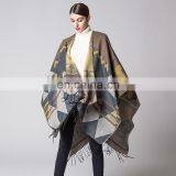 Lengthened Thickening Cashmere Winter Cape Poncho Cape
