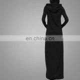 High Quality Muslim Sportwear Design Islamic Sport Dress Black Hoodie With Hood Women Sport Sweater Dress thumbnail-3