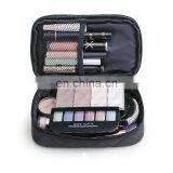 LOGO Printing Two Layer Cosmetic Travel Makeup Case Organizer Bag With Mirror thumbnail-3