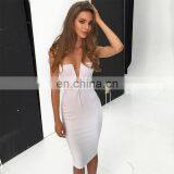 Amigo Women's Sexy Slim Fit Sleeveless Stretchy Bodycon Midi Dresses thumbnail-3