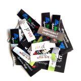 Factory Custom Cloth Woven Main Neck Label Size Label for Garment Bag Hat Shoes thumbnail-2