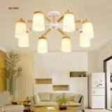 LED Chandelier Living Room Restaurant the Bedroom Wood Minimalist Modern Wind Industry With Creative Japanese-style thumbnail-3