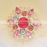 2013 Fashion Metal Flower Rhinestone Button Invitation Card Button