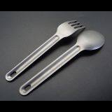 Titanium Spork - Lightweight & Strong Metal Spoon, Fork, Knife Cutlery includes Storage Bag from Wild Peak