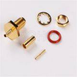 Gold Plated Female Jack Bulkhead Solder RF SMA Connector for Rg405 Cable thumbnail-1
