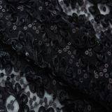 Black and Gold Sequin Paillette Fabric Embroidery thumbnail-4