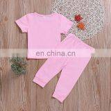 EASTER Day Spring Summer Girls Boutique Outfits Pink Black Short Sleeved Tshirt Top 2pc Set 1-7years thumbnail-4