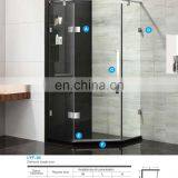 Safe Frameless Glass Shower Room House Stainless Steel Fittings Pull Sliding Door thumbnail-2