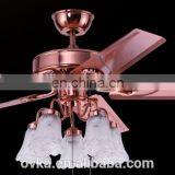 European-style Living Room Bedroom Wholesale Brand Kiba Fan Lights Restaurant Hotel Decoration Iron Leaf Ceiling Fan Lights thumbnail-1