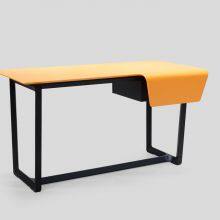 Modern Italian style office writing desk SD1602 painted bent wood top with solid wood base--home office furniture