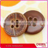 4-hole Imitation Leather Plastic Coat Button thumbnail-2