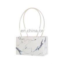 Custom Logo Luxury Gifts Hand Drawstring Flower Gift Marble Paper Bag With Logo Print thumbnail-3