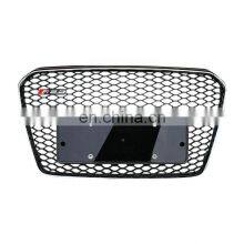 RS5 Front Bumper Grille for Audi A5 B85 Chrome Silver Black High Quality Center Honeycomb Mesh Grill 2012-2016 thumbnail-2