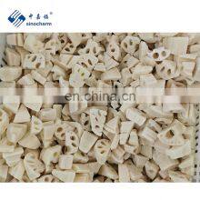 Sinocharm BRC Approved 6-9g/pc Lotus Root Cut Frozen IQF Lotus Root Chunks thumbnail-1