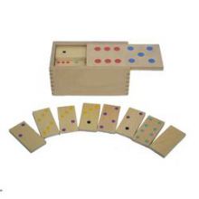 Wooden Dominos with Numbers Math Domino Color Dots