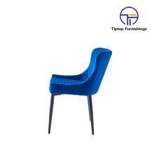 2022 Tiptop Hot Grey Velvet Dining Chair thumbnail-5