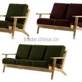 Replica European Style Relaxing Danish Design Solid Ash Wood Hans J Wegner Plank Chair With Fabric Cushion thumbnail-2