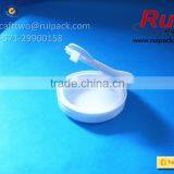 Plastic Single Layer Cosmetic Compact Powder Case, White Round Pressed Powder Case thumbnail-2