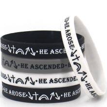Wholesale Souvenir Rubber Bands Printed Silicone Wristband Cheap Promotion for Event thumbnail-1