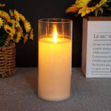 7.5mm Diameter 12.5cm Height Electronic Flameless Tealight Candle, LED Flickering Light for Christmas, Event & Restaurant Decor