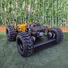 Villa Lawns Regular Grass Mowing Vigorun 550mm Brake Motor E-Stop Remote Manipulation Four Wheel Drive Mowing Machine thumbnail-3