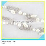 Pretty 888 Crystal Rhinestone Pearl Diamond Trim For Evening Dress thumbnail-1