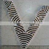 Sequin Bead Applique, VNeck, Neckline Motif, Sew On HANDMADE SEQUIN APPLIQUE VNECK MOTIF thumbnail-1