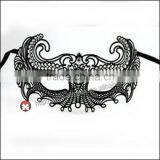 Porcelain Luxury Black Elegant Metal Laser Cut Venetian Mask Innovation Rhinestones thumbnail-1