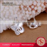 Hot sale butterfly real zircon jewelry necklace LKNSPCP211