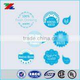 2016 Roll Waterproof Plastic Water Self Adhesive Custom Bottle Label