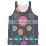 wholesale all over printing unisex tank top pattern fashion