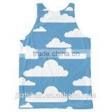 Wholesale Plain Cheap Blue and White Seamless Tank Top for no Gender thumbnail-2