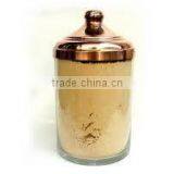 Glass Spice Jar With Copper Cover, Glass Jars for Bulk Foods, Sweet Candy Chocolate Cookie Jars BK1525 thumbnail-2