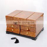 New Arrive Luxury Import Piano Lacquered Bird Eye Wood Jewelry Box Home Decoration thumbnail-3