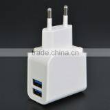 Coolsell High Quality Euro Style 2 Usb Port Fast Charger 2A Usb Travel Wall Charger thumbnail-4