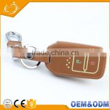 Cheap With Key Ring Carabiner Hook PU 2 Bottons Car Smart Key Holder For honda