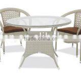 Plastic Rattan Tables and Chairs for Cafe Used