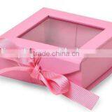 High Grade Nice Quality Red Packaging Cardboard Paper Box With Clear Pvc Window thumbnail-2