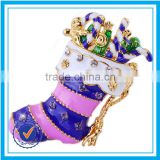 New style christmas stocking brooch to wedding dress custom made brooches