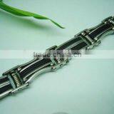 Stainless Steel With Rubber Bracelet RB -064 thumbnail-1