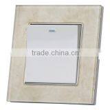 1 Gang Turn on off Button Switch With Crystal Pattern Face thumbnail-2