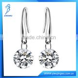 2.00 CTTW Naked Zirconia Element Drill Earring In Sterling Silver