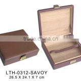custom leather cigar packing box wholesale cigar gift set travel cigar case