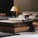 Luxury Hotel Bedroom Set Rattan Indoor Furniture (Hand Woven by Wicker,hyacinth & Wooden Frame) thumbnail-1