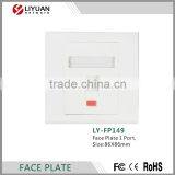 LY-FP149 Free Sample Standard 86*86mm Face Plate Rj45 Faceplate