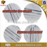 India round square white black set marble coaster with 20 years factory