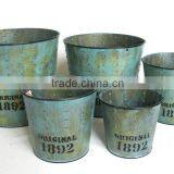 2015 Hot Garden Decorative Metal Flower Planter Set With Number Emboss thumbnail-1